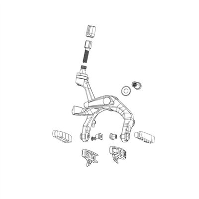 JUEGO DE ZAPATAS SRAM INSERT S900 CARBONO AMARILLO