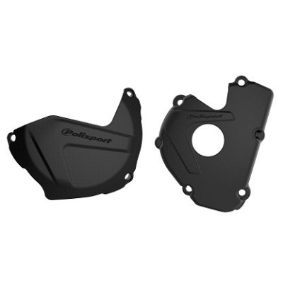 KIT PROTECTOR TAPA EMBRAGUE + ENCENDIDO KX250F (17-20) Negro REF:90951