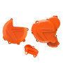 KIT PROTECTOR TAPA EMBRAGUE + ENCENDIDO + BOMBA AGUA KTM EXC/XCW 250/300 (17-22) Naranja REF:90969