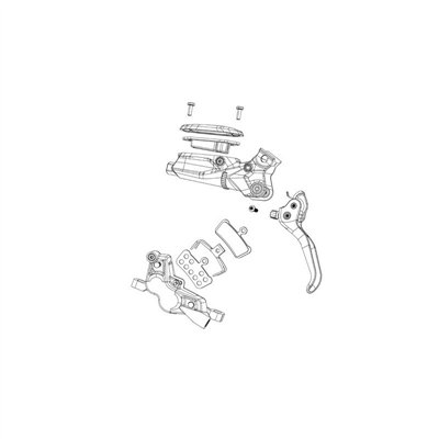 PINZA DE FRENO SRAM 2 PIEZAS PM DEL/TRASERO ALU.NE