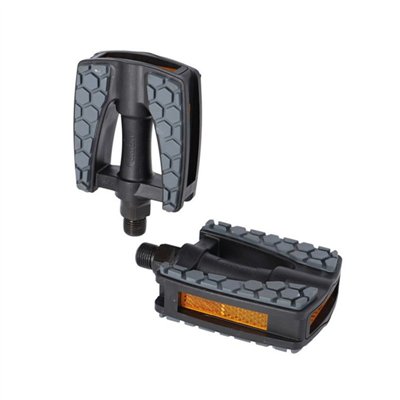 XLC PEDAL NINO/JUNIOR 9/16 NEGRO/GRIS C/REFLECTOR