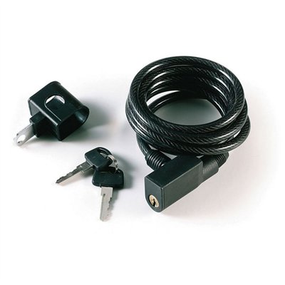 CANDADO CABLE ESPIRAL  8 mm - 180 cm CON SOPORTE