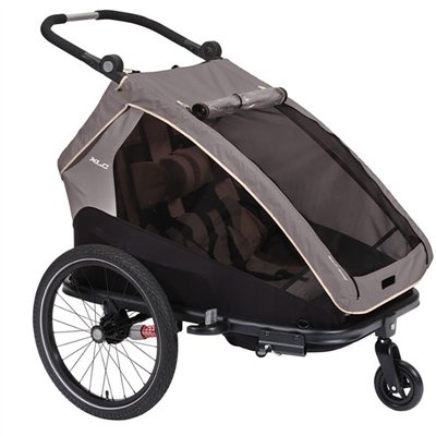 XLC REMOLQUE NIÑO DUO S 20 GRIS/BEIGE/ANTRACITA