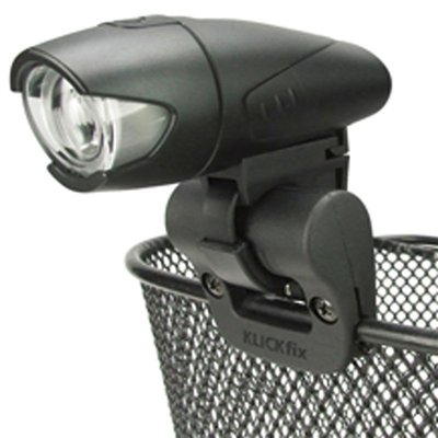 SOPORTE DE LUZ KLICKFIX CON CLIP PARA CESTAS NEGRO