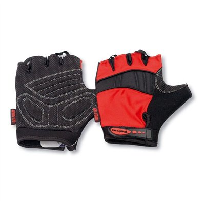 GUANTES POKAL 134 GEL ROJO/NEGRO TALLA  L