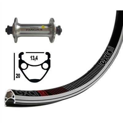 RUEDA DEL.700C WINORA EXAL XR-1 SH.TIAGRA QR PLATA