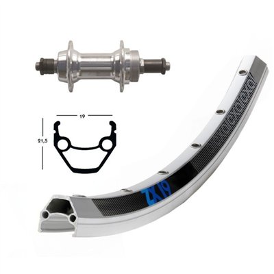 RUE.TR.28x1.75 WINORA EXAL ZX 19 QR 135 PLATA MATE