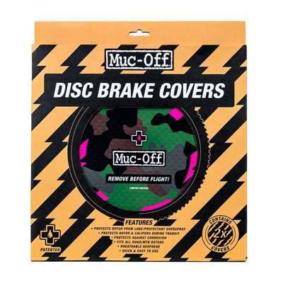 JGO.FUNDAS MUC-OFF P/DISCO DE FRENO CAMUFLAJE (2U)
