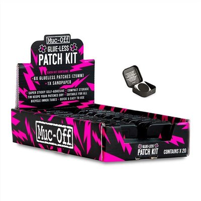 EXPOSITOR PARCHES MUC-OFF CON CAJA (20 UNIDADES)