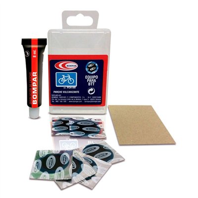 SET CAJA PARCHES MTB VULCANIZANTE BOMPAR VERDE(50)