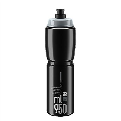 BIDON ELITE JET PLUS 950ml NEGRO LOGO GRIS