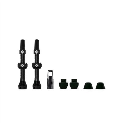JUEGO VALVULAS MUC-OFF V2 TUBELESS 44mm NEGRO