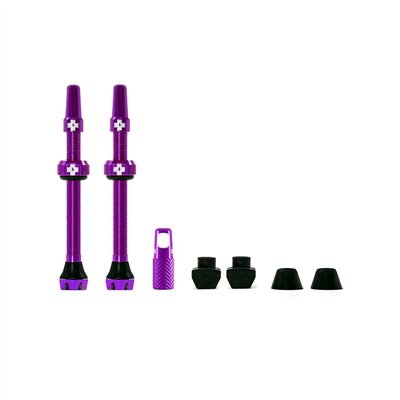 JUEGO VALVULAS MUC-OFF V2 TUBELESS 60mm MORADO