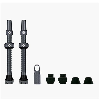 JUEGO VALVULAS MUC-OFF V2 TUBELESS 44mm GRIS