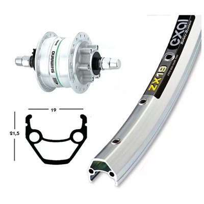 RUEDA DEL.WINORA EXAL ZX 19 26 6A DIN.DH3D30 AL.PL
