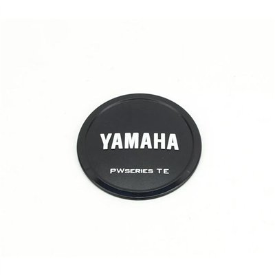 TAPA LOGO YAMAHA MOTOR PW-TE/PW-ST BLAN/LOGO NEGRO