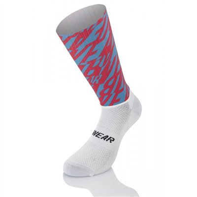 CALCETINES MB WEAR AERO FAST H20 ALLOVER ROJ/AZ.XS