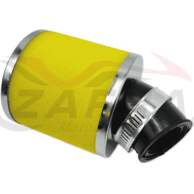 Filtro de aire V PARTS espuma 80x80mm Ø28/35mm inclinado 45° - Amarillo