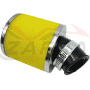 Filtro de aire V PARTS espuma 80x80mm Ø28/35mm inclinado 45° - Amarillo