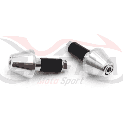 Contrapesos de manillar cónicos V PARTS aluminio 13,5mm - Plata
