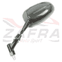 V PARTS F1 Oval Left Adjustable Mirror Universal M10/125 - Carbon (1pc)