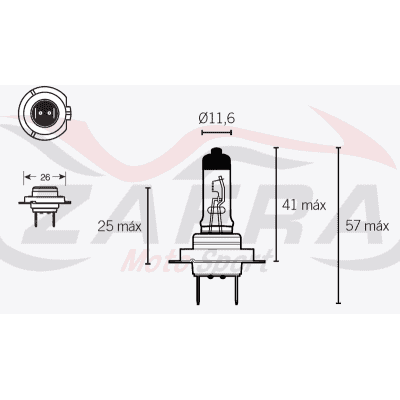 LAMPARA HALOGENA H7