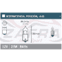 Caja de 10 lámparas bayoneta 9 mm 12Vx23W. Blanca