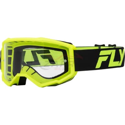 Gafas FLY RACING Focus - Negro / Hi-Vis - Lente Transparente