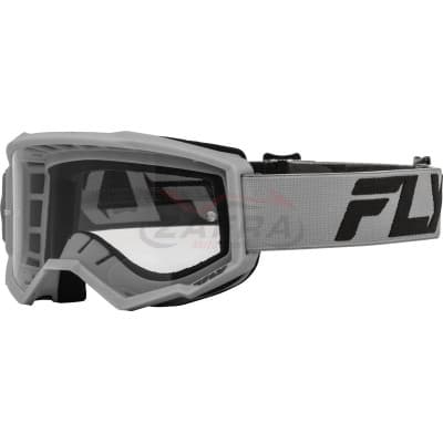 Gafas FLY RACING Focus - Plata / Antracita - Lente Transparente