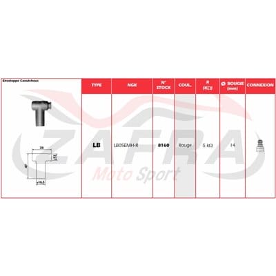 Pipa Bujía NGK LB05EMHR