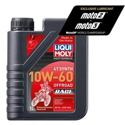 Botella de 1L aceite Liqui Moly 100% sintÃ©tico 4T Synth 10W-60 Off road Race 3053