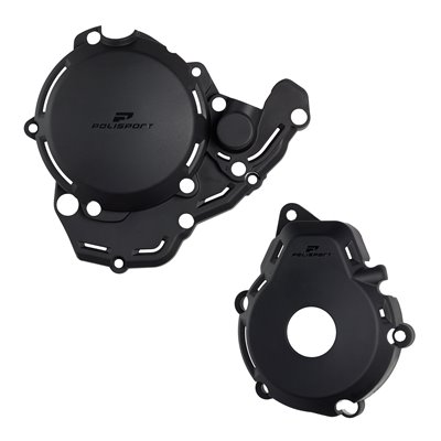 KIT PROTECTOR TAPA EMBRAGUE + ENCENDIDO EXTREME KTM EXC-F 350 (24) HUSQVARNA FE250/350 (24) GAS GAS EC-F 250/350 (24) Negro