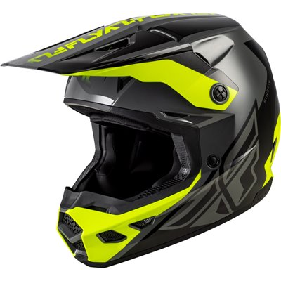 Casco FLY RACING Kinetic Crest - gris/negro/Hi-Vis