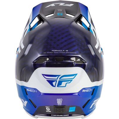 Casco FLY RACING Formula S Carbon Byte - Blue Carbon/blanco