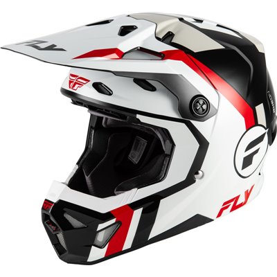 Casco FLY RACING Formula CP Seal - blanco/negro/rojo
