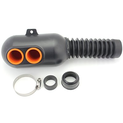 CAJA DE AIRE CARENZI  UNIVERSAL TYPE KARTING  Ø 35MM / Ø 50MM NEGRO