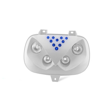 DOBLE OPTICA TNT 4 BOMBILLAS HALOJENAS + LEDS  MBK 50 BOOSTER 1999-2003 / YAMAHA 50 BWS 1999-2003 BLANCA   *