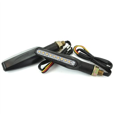 INTERMITENTE HOMOLOGADO OPM UTAH  SEQUENTIEL LEDS WITH BREAKING LIGHT NEGRO (EL PAR)