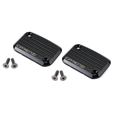 COUVERCLE DEPÓSITO FREIN MAITRE CILINDRO CNC CARENZI ADAPTABLE. YAMAHA AEROX / MBK NITRO NOIR (LA PAR)