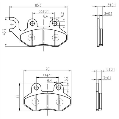 PASTILLAS FRENO RB MAX  ADAPT. SYM FIDDLE / JET 4 / ORBIT / PGO / PEUGEOT TWEET 50 /125CC