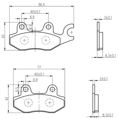 PASTILLAS DE FRENO MOTO RB MAX  ADAPT. YAMAHA  X-POWER / TZR50  DELANTERO
