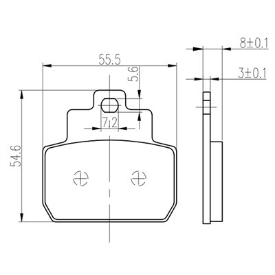 PASTILLAS DE FRENO MAXISCOOT RBMAX PIAGGIO X8 / MP3 / XEVO 125CC 2006-10  ARRIERE / GILERA FUECO 500 2008-17