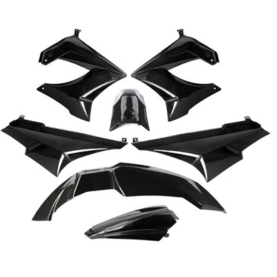 KIT CARROSARIA  DERBI SENDA DRD / XTREM 2000-2011  NEGRO (7 PIEZAS)