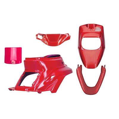KIT CARROSARIA  MBK 50 BOOSTER 1999-2003 / YAMAHA 50 BWS 1999-2003 ROJO SCUDERIA (5 PIEZAS)