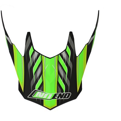 VISERA CASCO CROSS NOEND DEFCON 5 BLACK/GREEN MAT