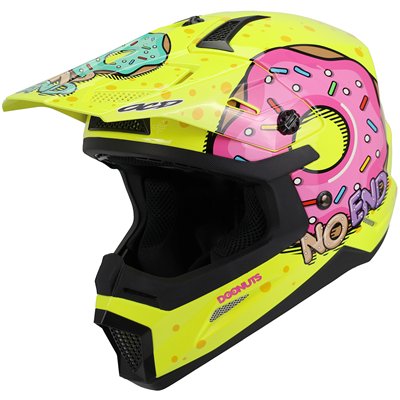 CASQUE CROSS NOEND DONUTS JAUNE L